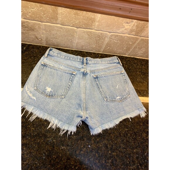 Agolde Parker Distressed Button Fly Raw Hem Swapmeet Wash Shorts Size 29 EUC - Picture 10 of 11